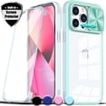 thumbnail image 1 of For Apple iPhone 14 Pro Max Case With Built In Screen Protector, Camera Lens Cover, Anti Yellow Clear 360 Degree Full-Body Protective Cover, 1 of 7