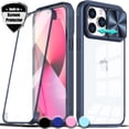 thumbnail image 1 of For Apple iPhone 14 Pro Max Case With Built In Screen Protector, Camera Lens Cover, Anti Yellow Clear 360 Degree Full-Body Protective Cover, 1 of 7