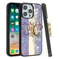 thumbnail image 1 of For Apple iPhone 14 Pro Max Diamond Bling Sparkly 3D Ornaments Engraving Hybrid with Ring Stand Fashion Cover ,Xpm Phone Case [ Enchanted Butterfly Purple ], 1 of 3