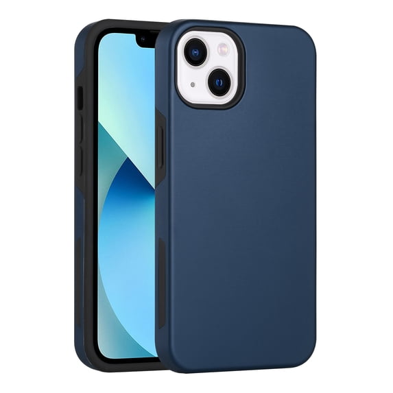For Apple iPhone 15 6.1 inch Impact Dual Layer Protective Shockproof Hybrid Case Cover Blue