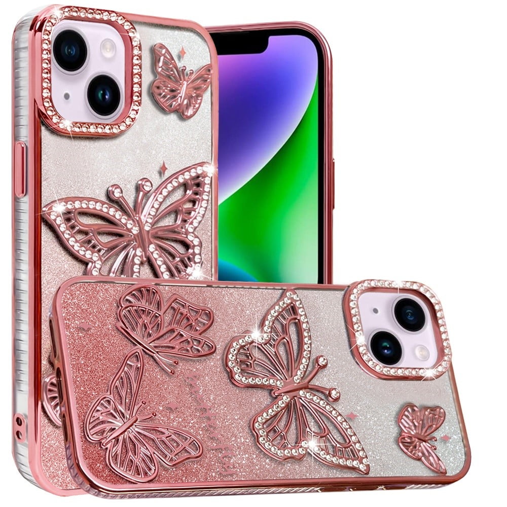 Custodia Per IPhone 11 Pro Con Specchio E Anello - Brillantini Rosa, TPU Morbido Antiurto - Foto 7