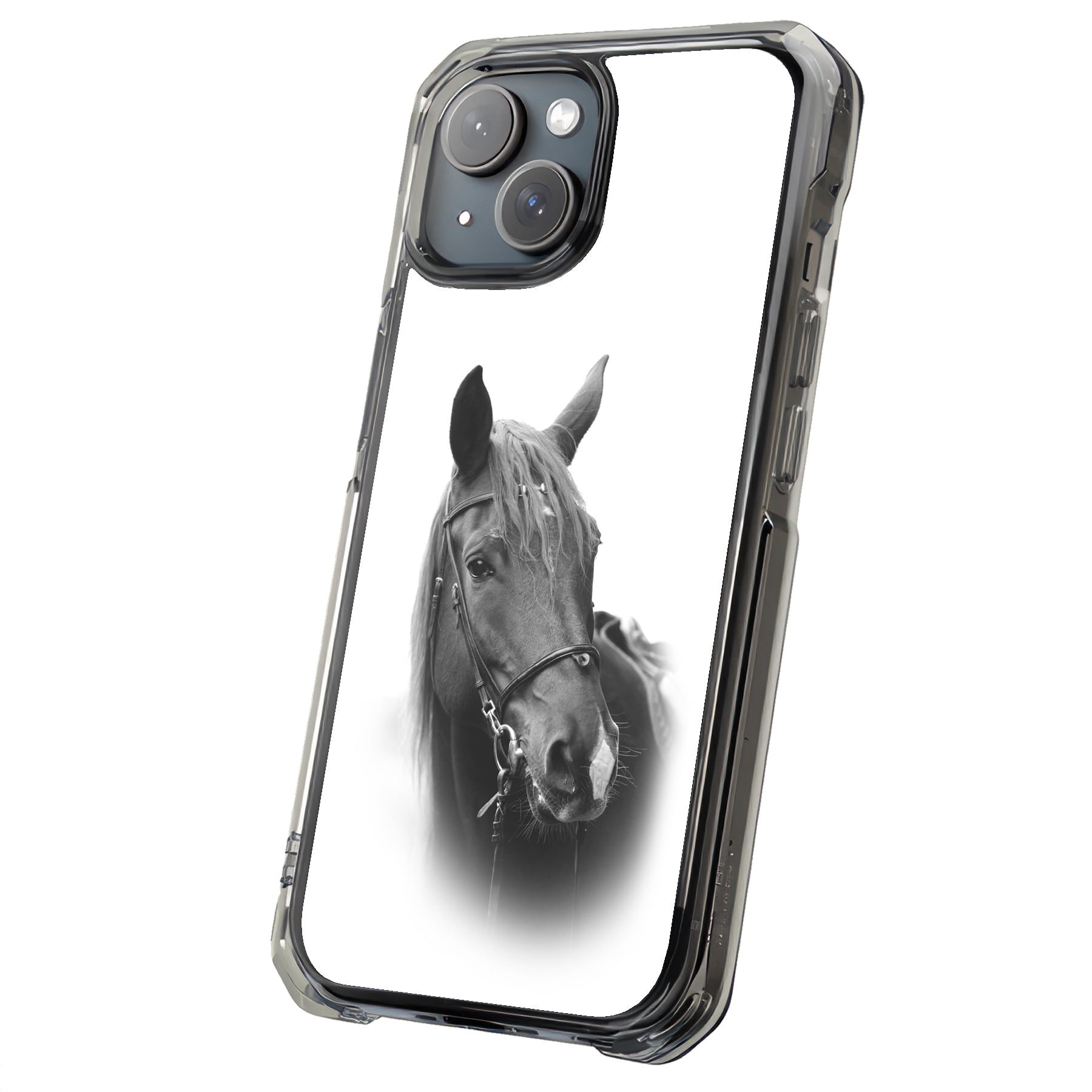 For Apple iPhone 15, MagSafe Rugged Case, Animal Horse Print, USA ...