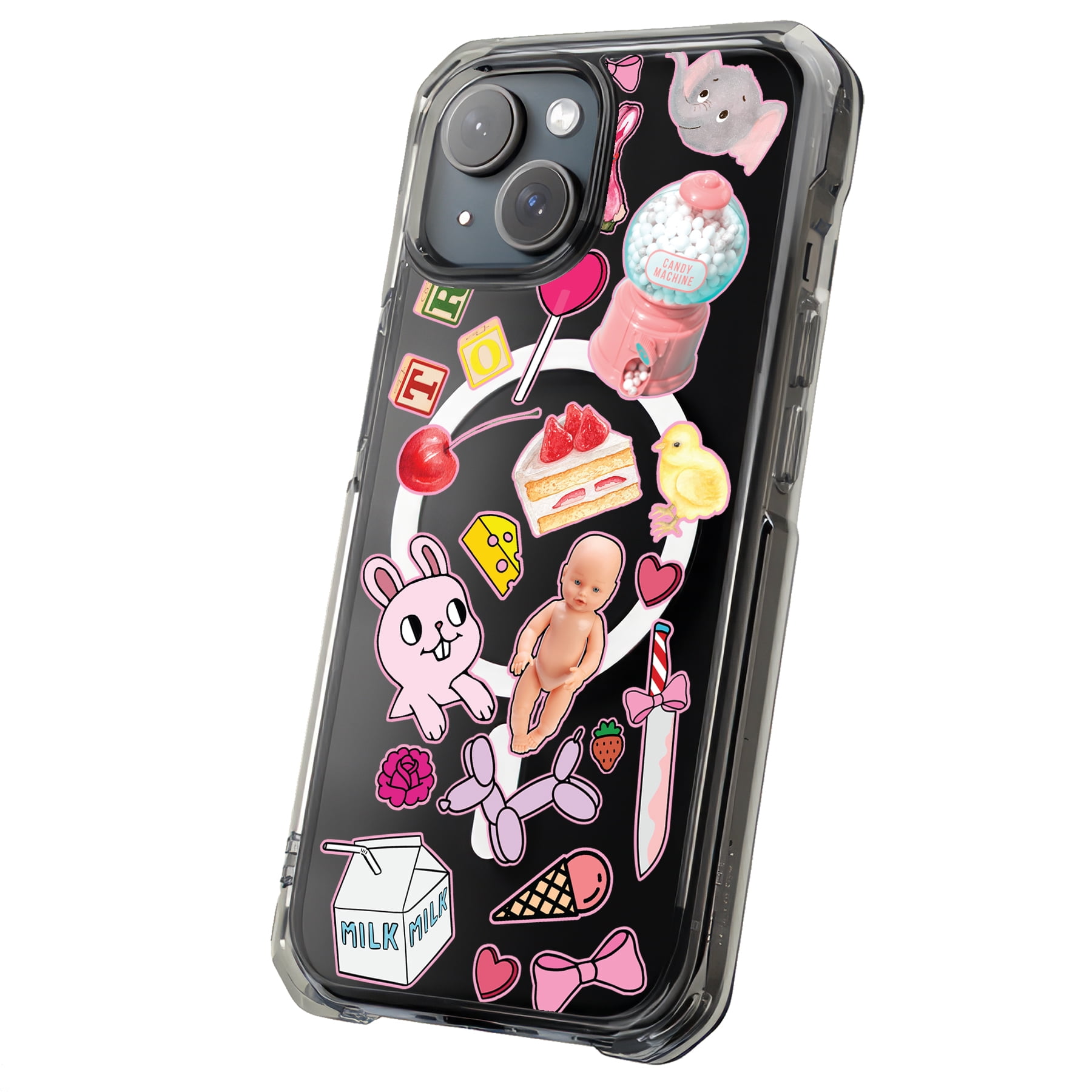 For Apple iPhone 15, MagSafe Rugged Case, Baby Collage Print, USA ...