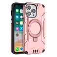 thumbnail image 1 of For Apple iPhone 15 Plus (6.7") Brushed Armor Rugged Hybrid with Invisible Magnetic Circle Kickstand Shockproof Hard PC Protective Cover ,Xpm Phone Case [ Rose Gold ], 1 of 6