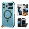 thumbnail image 1 of For Apple iPhone 15 Plus (6.7") Hybrid Bumper Invisible Stand Compatible with Magsafe 360° Ring Kickstand Shockproof Phone Case Cover by Xpression - Sky Blue, 1 of 7