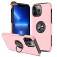 thumbnail image 1 of For Apple iPhone 15 Plus (6.7") Hybrid Military Grade with Flat Metal Ring Stand 360° Rotation Kickstand Hard Back Slim Phone Case Cover by Xpression - Pink, 1 of 8