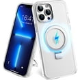 thumbnail image 1 of For Apple iPhone 15 Plus 6.7 inch Matte Transparent Metal Edge Camera Cover Magnetic Rind Stand Car Mount Holder Magsafe Wireless Charging Shockproof Hybrid Case Cover Clear, 1 of 8