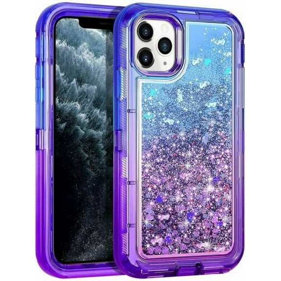 For Apple iPhone 15/Pro/15 Pro Max/Plus Shockproof Glitter Liquid Defender Case