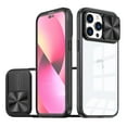 thumbnail image 1 of For Apple iPhone 15 Pro (6.1") Hybrid Cases with Sliding Camera Cover Transparent Shockproof Bumper TPU Protective Cover ,Xpm Phone Case [ Black ], 1 of 4