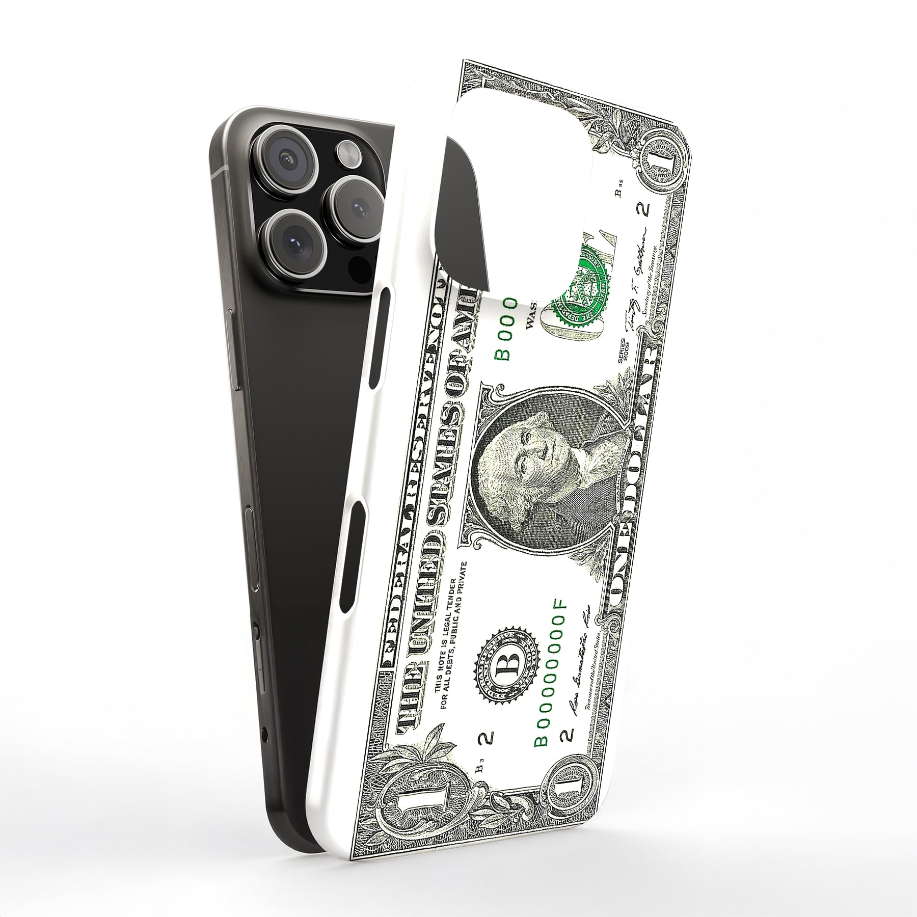 For Apple iPhone 15 Pro, Hard Shell Case, One Dollar Bill Print, USA ...