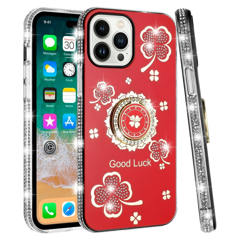 For Apple iPhone 15 Pro Max Diamonds Bling All Around Edges