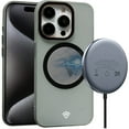 thumbnail image 1 of For Apple iPhone 15 Pro Max (6.7") Hybrid Chrome Edged Camera [Magnetic Circle] Shockproof TPU Hybrid Compatible with Magsafe Cover ,Xpm Phone Case [ Black ], 1 of 4