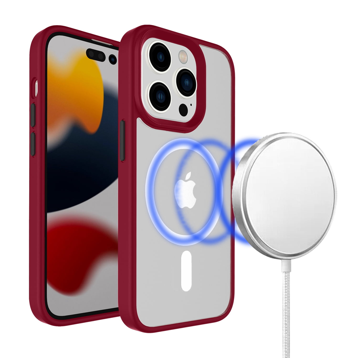 Carcasa transparente borde color iPhone 15 Pro Max
