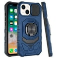 thumbnail image 1 of For Apple iPhone 15 Pro Max (6.7") Hybrid Dual Layer with Rotate Magnetic Ring Holder Kickstand, Rugged Shockproof Cover ,Xpm Phone Case [ Blue ], 1 of 7