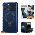 thumbnail image 1 of For Apple iPhone 15 Pro Max (6.7") Hybrid Invisible Stand Compatible with Magsafe 360° Ring Kickstand Shockproof Phone Case Cover by Xpression - Navy Blue, 1 of 7
