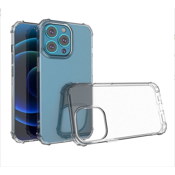 For Apple iPhone 15 Pro Max (6.7") Hybrid Transparent Thick TPU Rubber Silicone 4 Corners Gel Shockproof Protective Back Cover ,Xpm Phone Case [ Clear ]