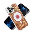thumbnail image 1 of For Apple iPhone 15 Pro Max (6.7") Magnetic Circle MagSafe Wireless Compatible Epoxy Glitter Flower Shiny Sparkle Bling Hybrid Slim Cover ,Xpm Phone Case [ Red ], 1 of 4