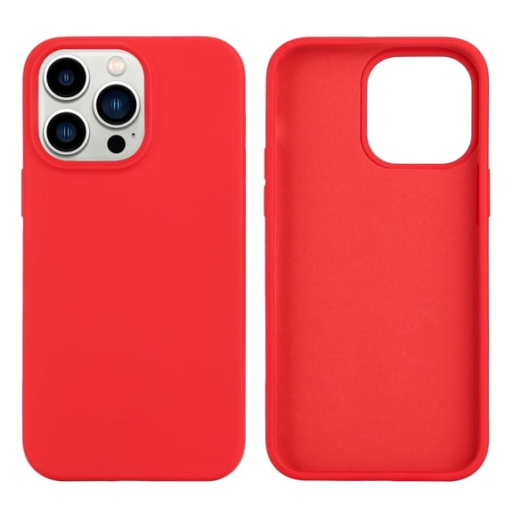 For Apple iPhone 15 Pro Max 6.7 inch Matte Simple Shockproof Protective Hybrid Case Cover Red