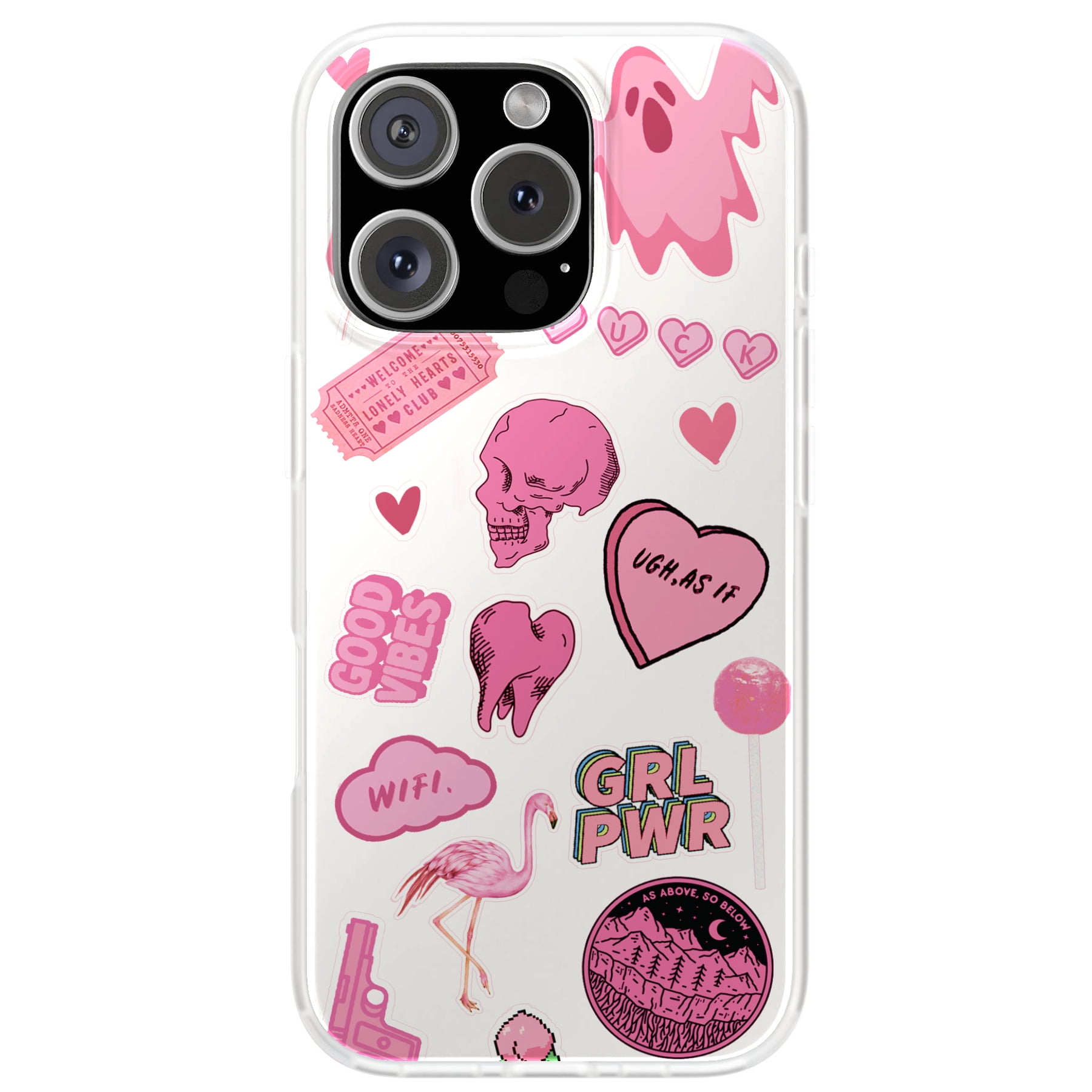 For Apple iPhone 15, Soft Matte Case, Skull Collage Print, Styles to ...