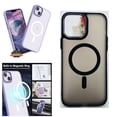 thumbnail image 1 of For Apple iPhone 16 (6.1") Compatible with MagSafe [Strong Magnetic] Slim Translucent Matte Back TPU Shockproof Phone Case Cover by Xpression - Black, 1 of 10