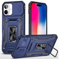 thumbnail image 1 of For Apple iPhone 16 Plus (6.7") Hybrid Case with Rotation Ring Stand Shockproof & Camera Window TPU Armor Dropproof Cover ,Xpm Phone Case [ Blue ], 1 of 8