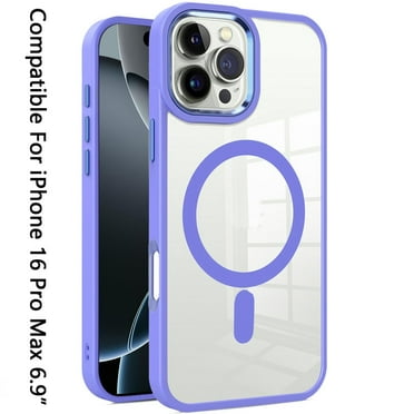 For Apple iPhone 16 Pro Max (6.9") MagSafe Compatible Transparent Greatest Clear Acrylic with Color Frame Thick Hybrid TPU Hard Cover ,Xpm Phone Case [ Clear Light Purple ]
