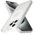 thumbnail image 1 of For Apple iPhone 16 Pro Max Case, MagSafe Compatible Case Hybrid Soft TPU Bumper Hard Translucent Matte Back Slim Shockproof Phone Cover (Clear), 1 of 9