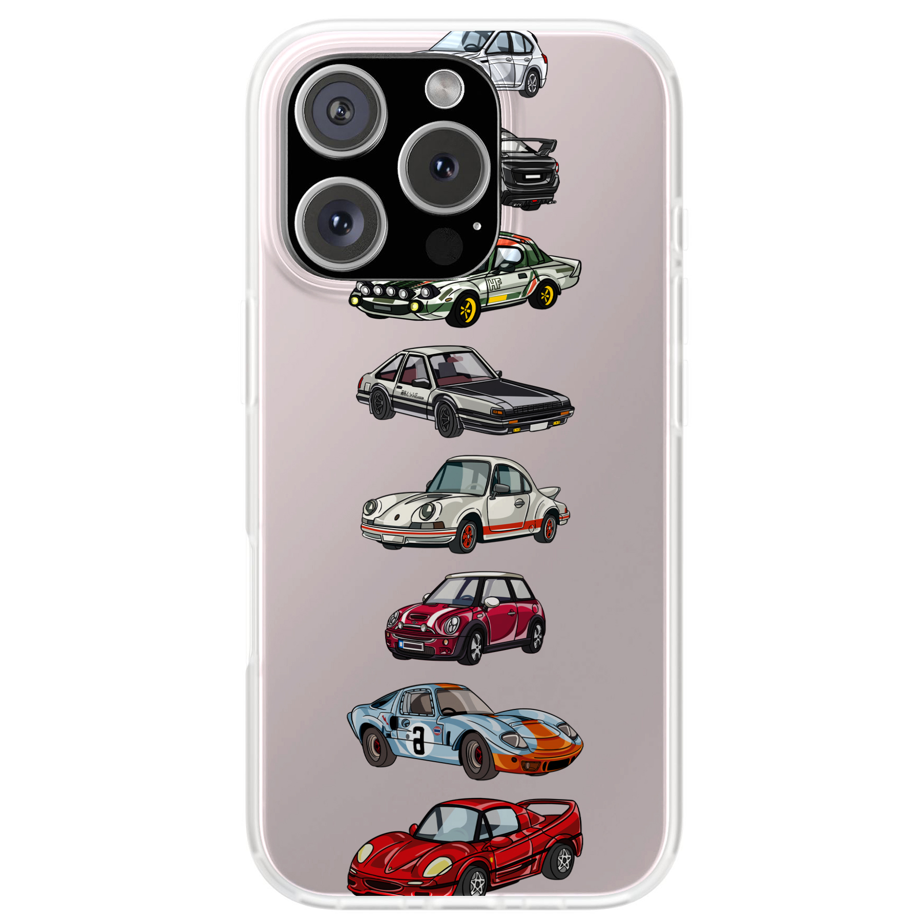 For Apple iPhone 16 Pro Max, Soft Matte Case, Vintage Cars 1 Print ...