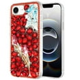 thumbnail image 1 of For Apple iPhone 16e (E edition) Case, Bling Crystal 3D Full Diamonds Luxury Sparkle Rhinestone Hybrid Phone Cover (Red Exquisite Garden Flower), 1 of 7