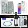 thumbnail image 1 of For Apple iPhone 17 AIR Hybrid Transparent Case with Magnetic Back Circle Slim Shockproof Cover [Blue /Teal, 1 of 7