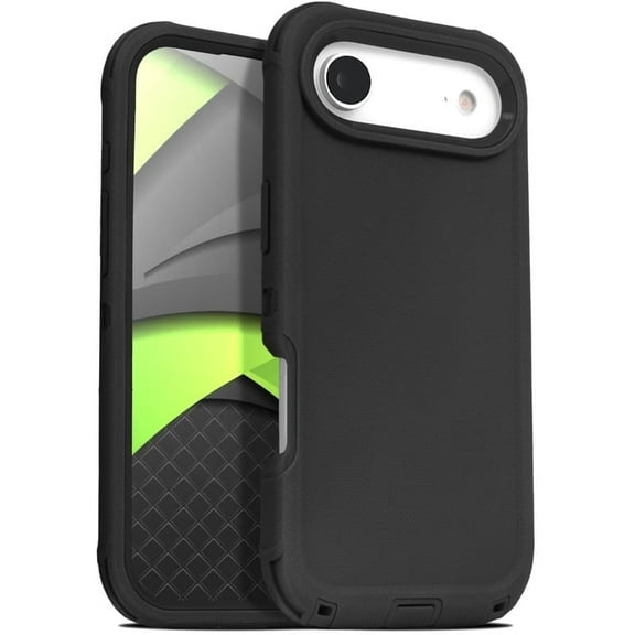 For Apple iPhone Air Case Shockproof Dust/Drop Proof 3 in 1 Full Body Rugged Heavy Duty Durable Cover Black
