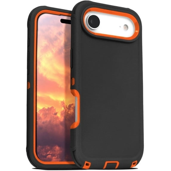 For Apple iPhone Air Case Shockproof Dust/Drop Proof 3 in 1 Full Body Rugged Heavy Duty Durable Cover Orange