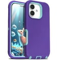 thumbnail image 1 of For Apple iPhone 17 Case Shockproof Dust/Drop Proof 3 in 1 Full Body Rugged Heavy Duty Durable Cover Purple, 1 of 5