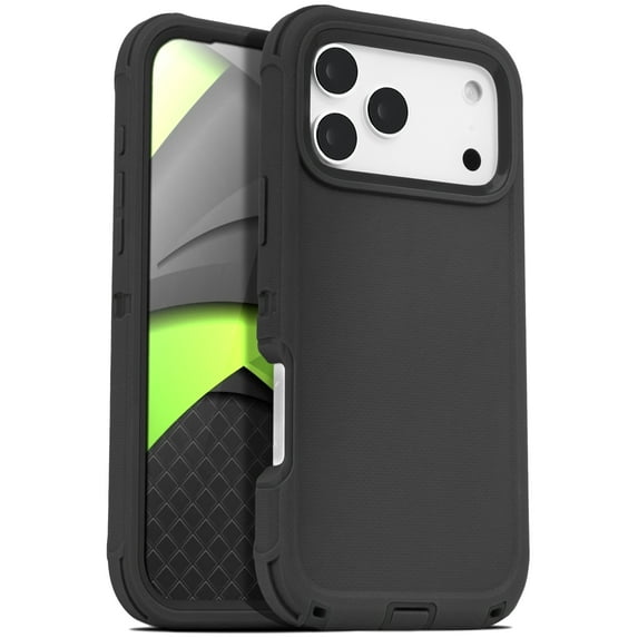 For Apple iPhone 17 Pro Case Shockproof Dust/Drop Proof 3 in 1 Full Body Rugged Heavy Duty Durable Cover Black
