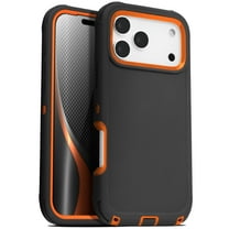 For Apple iPhone 17 Pro Max Case Shockproof Dust/Drop Proof 3 in 1 Full Body Rugged Heavy Duty Durable Cover Orange