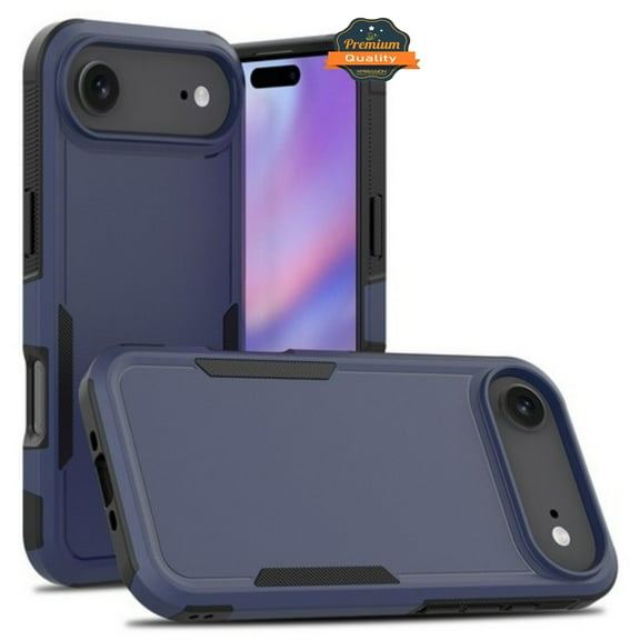 For Apple iPhone 17 Rugged Heavy-Duty Dual Layer Military-Grade, Rubber TPU Defender, Hybrid Shockproof Phone Case Cover by Xpression, Blue