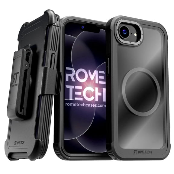 For Apple iPhone 17e/16e Defender Crystal Case With invisible Magsafe - Black