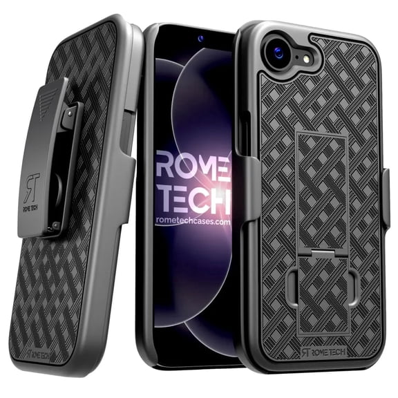 For Apple iPhone 17e Belt Clip Holster Phone Case - Black