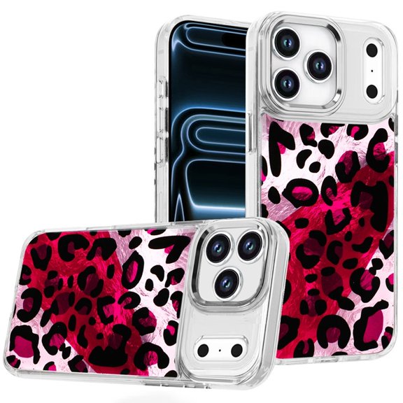 For Apple iPhone 18 Pro Beautiful Epoxy Designs With Chrome Metallic Edges Hybrid - 4