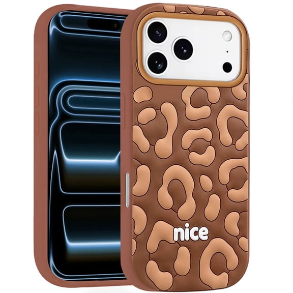 For Apple iPhone 18 Pro Fashionable Silicone Case Eild Chic Design - Brown