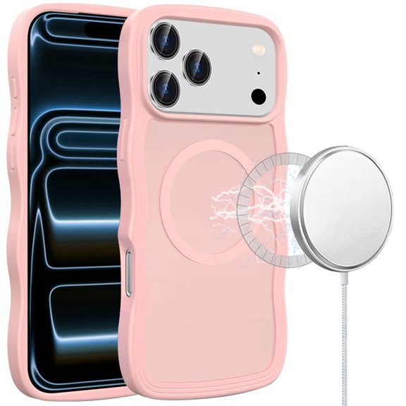 For Apple iPhone 18 Pro Grip Hand Magnetic Ring HQ Hybrid - Pink