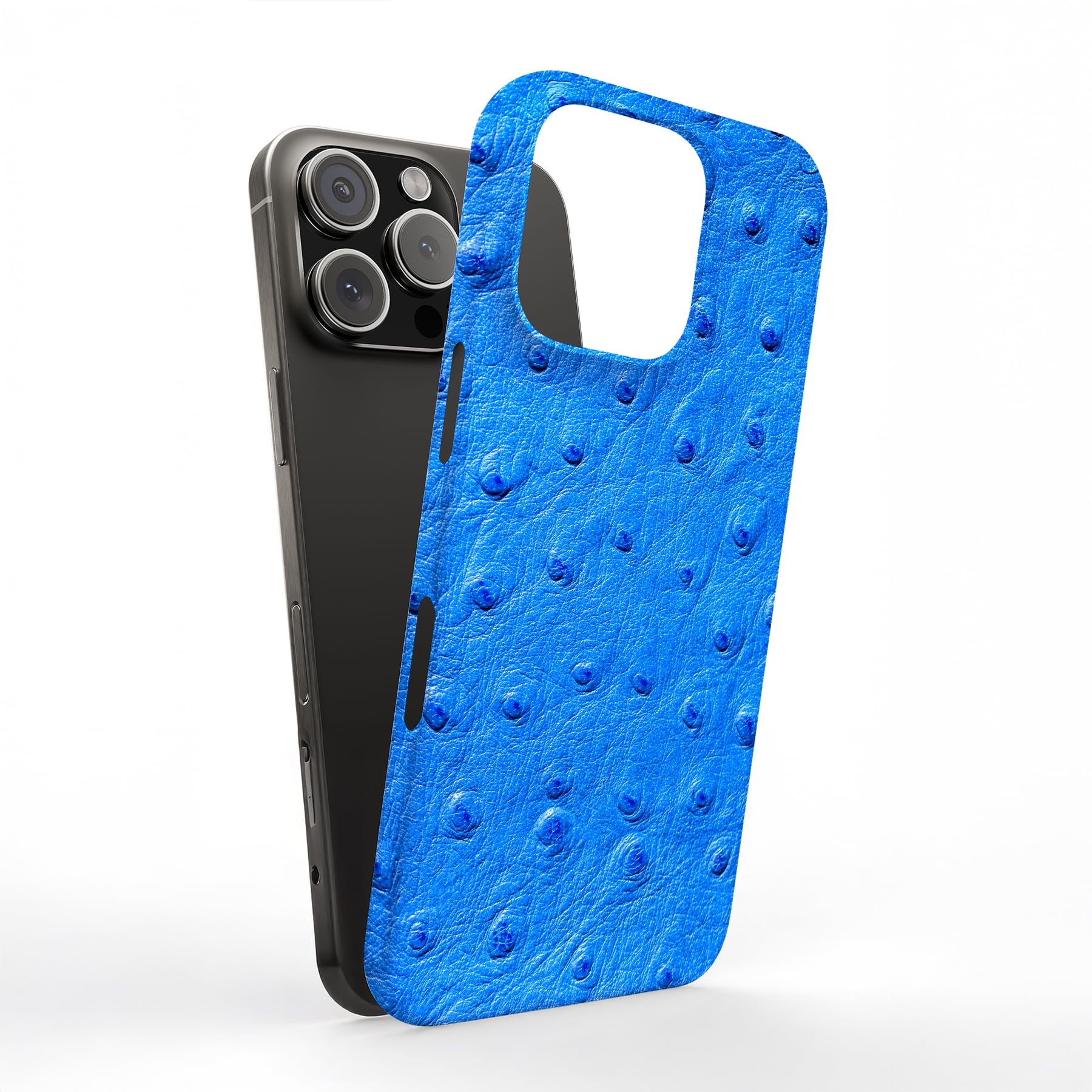 For Apple iPhone 7, Hard Shell Case, Blue Ostrich Print, Styles to ...