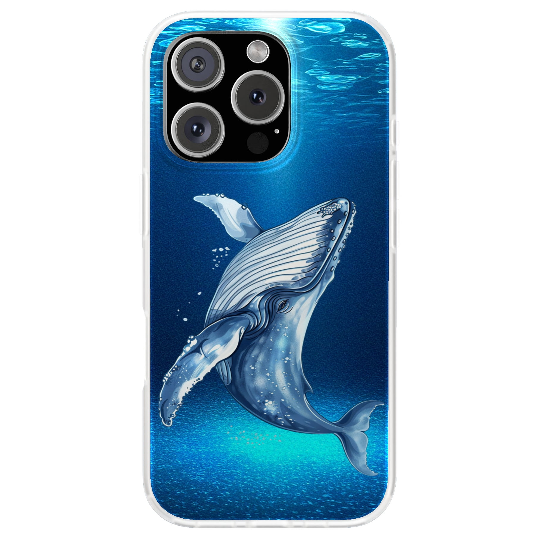 For Apple iPhone 7, Soft Matte Case, Humpback Whale4 Print, Styles to ...