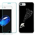 thumbnail image 1 of For Apple iPhone 7 / iPhone 8 Case, Slim-Fit TPU Phone Case, with Tempered Glass Screen Protector, by OneToughShield ® - Dolphin Music, 1 of 3
