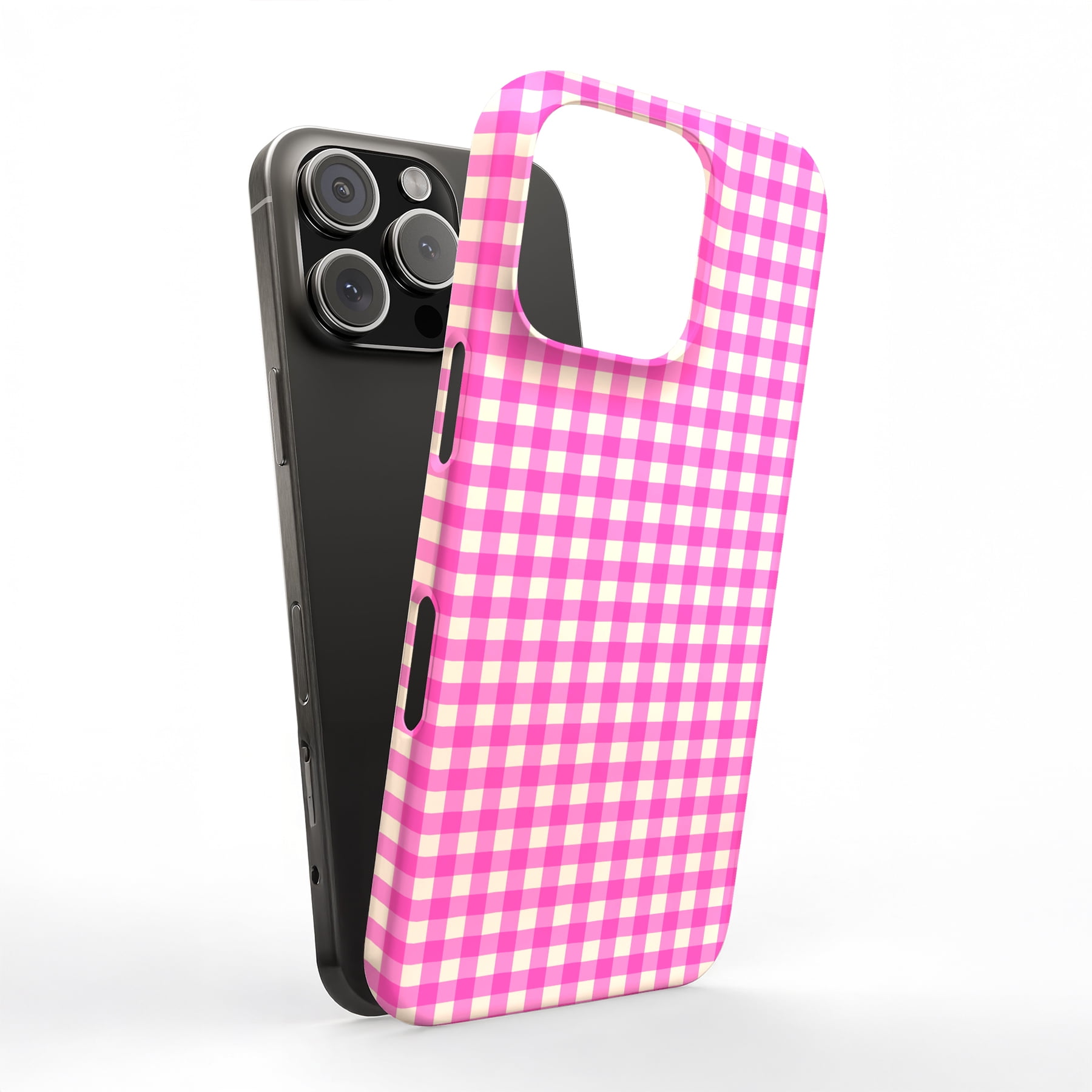 For Apple iPhone 8, Hard Shell Case, Pink Gingham Print, USA - Walmart.com