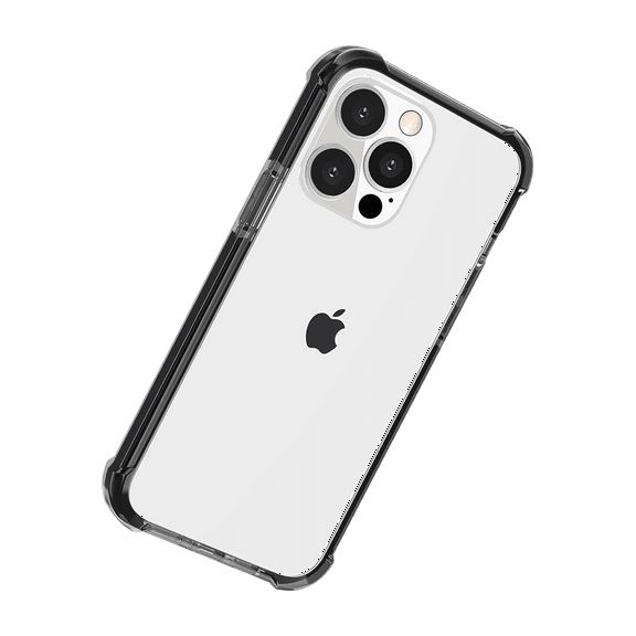 For Apple iPhone 8 Plus/7 Plus Acrylic Tough 2.5mm Transparent ShockProof Hybrid Case Cover - Black