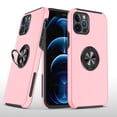 thumbnail image 1 of For Apple iPhone 8 Plus/7 Plus CHIEF Oil Painted Magnetic Ring Stand Hybrid Case Cover - Pink, 1 of 6