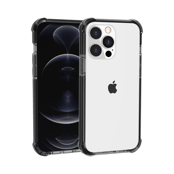 For Apple iPhone 8 Plus/7 Plus Hybrid Transparent Acrylic Rubber Gummy Gel Hard PC Silicone TPU Color Bumper Frame Cover ,Xpm Phone Case [ Clear / Black ]