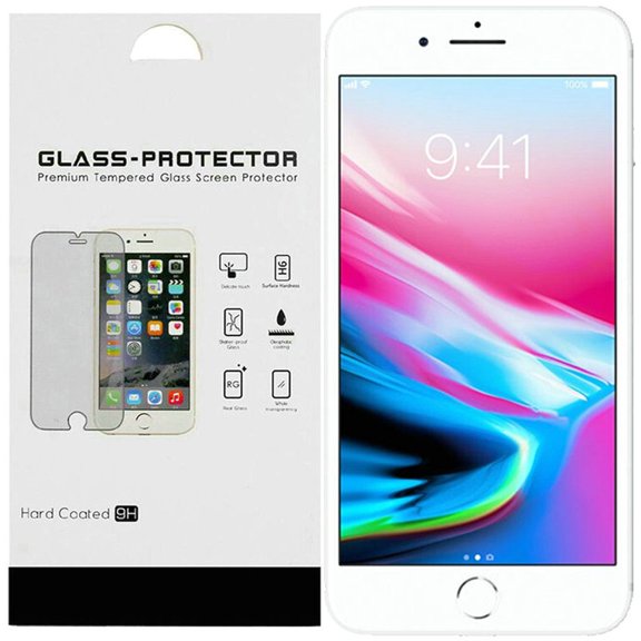 For Apple iPhone 8 Plus/7 Plus Tempered Glass in Blister Book Package