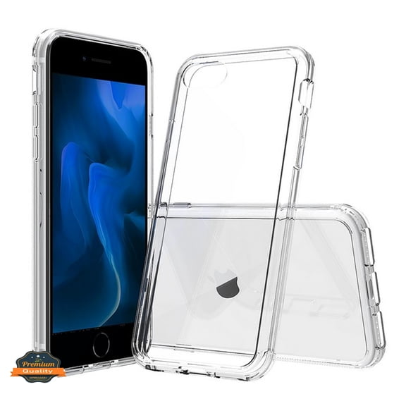 For Apple iPhone SE 3 (2022) SE/8/7 Crystal HD Clear Back Panel PC + TPU Bumper Frame Hybrid Slim Hard Shockproof Phone Case Cover by Xpression - Clear